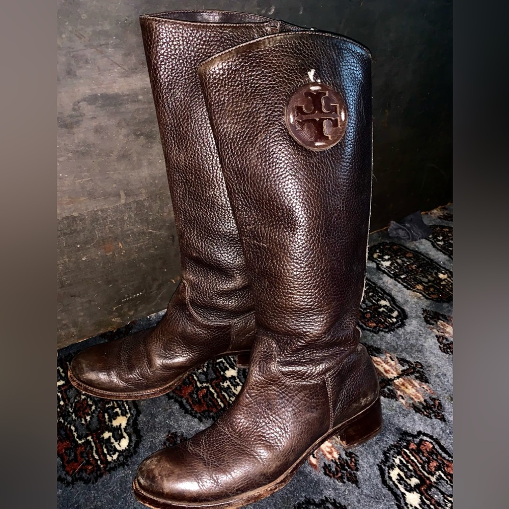 Tory Burch brown “ riding boot”